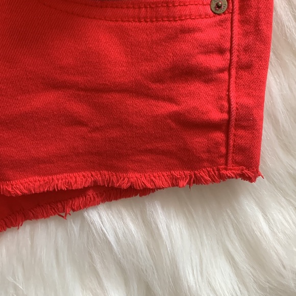 Abercrombie and Fitch Red Jean Shorts - Picture 7 of 9